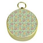 Cute Hamster Pattern Gold Compasses
