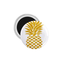 Pineapple Glitter Gold Yellow Fruit 1 75  Magnets by Alisyart