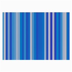 Color Stripes Blue White Pattern Large Glasses Cloth by Simbadda