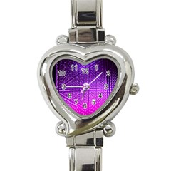 Pattern Light Color Structure Heart Italian Charm Watch by Simbadda