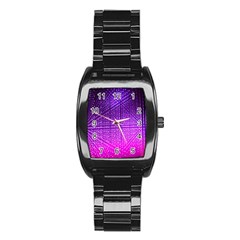 Pattern Light Color Structure Stainless Steel Barrel Watch by Simbadda