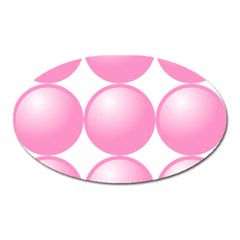 Circle Pink Oval Magnet by Alisyart