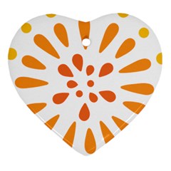 Circle Orange Ornament (heart) by Alisyart