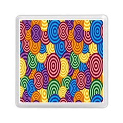 Circles Color Yellow Purple Blu Pink Orange Illusion Memory Card Reader (square)  by Alisyart