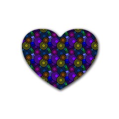 Circles Color Yellow Purple Blu Pink Orange Heart Coaster (4 Pack)  by Alisyart