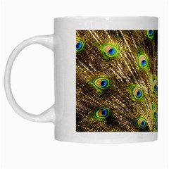 Peacock Bird White Mugs by Simbadda