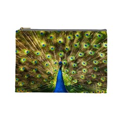 Peacock Bird Cosmetic Bag (large)  by Simbadda