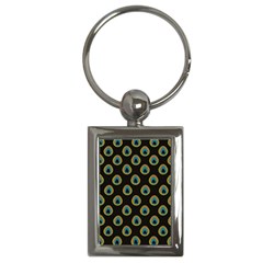 Peacock Inspired Background Key Chains (rectangle)  by Simbadda