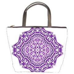 Mandala Purple Mandalas Balance Bucket Bags by Simbadda