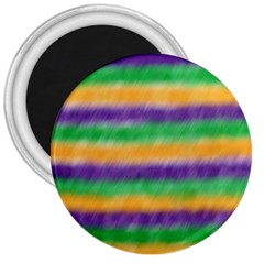 Mardi Gras Strip Tie Die 3  Magnets by PhotoNOLA