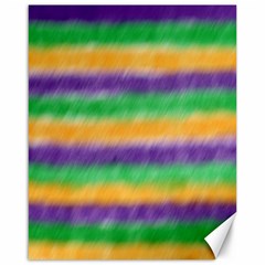 Mardi Gras Strip Tie Die Canvas 16  X 20   by PhotoNOLA