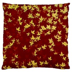 Background Design Leaves Pattern Large Cushion Case (two Sides) by Simbadda