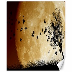 Birds Sky Planet Moon Shadow Canvas 20  X 24   by Simbadda