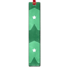 Green White Star Large Book Marks by Alisyart
