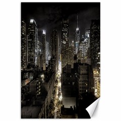 New York United States Of America Night Top View Canvas 12  X 18  