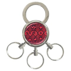 Leather Point Surface 3-ring Key Chains by Simbadda