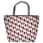 Suit Spades Hearts Clubs Diamonds Background Texture Bucket Bags Front