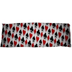 Suit Spades Hearts Clubs Diamonds Background Texture Body Pillow Case Dakimakura (two Sides) by Simbadda