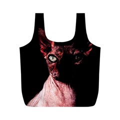 Sphynx Cat Full Print Recycle Bags (m)  by Valentinaart