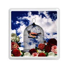 Vintage Bird In The Cage  Memory Card Reader (square)  by Valentinaart