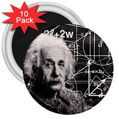 Albert Einstein 3  Magnets (10 Pack)  by Valentinaart