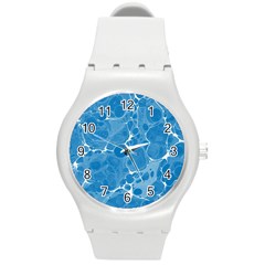 Pattern Round Plastic Sport Watch (m) by Valentinaart