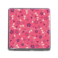 Floral Pattern Memory Card Reader (square) by Valentinaart