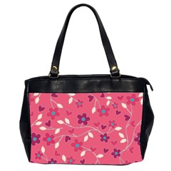 Floral Pattern Office Handbags (2 Sides)  by Valentinaart