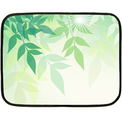 Spring Leaves Nature Light Fleece Blanket (mini) by Simbadda