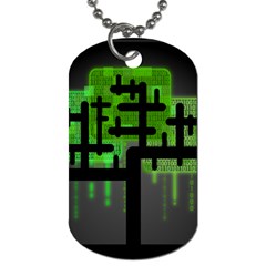 Binary Binary Code Binary System Dog Tag (one Side) by Simbadda