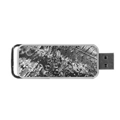 Fern Raindrops Spiderweb Cobweb Portable Usb Flash (one Side) by Simbadda