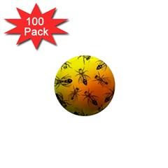Insect Pattern 1  Mini Magnets (100 Pack)  by Simbadda