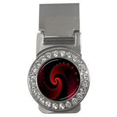 Red Fractal Spiral Money Clips (cz)  by Simbadda