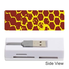 Network Grid Pattern Background Structure Yellow Memory Card Reader (stick)  by Simbadda