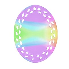 Abstract Background Colorful Oval Filigree Ornament (two Sides) by Simbadda