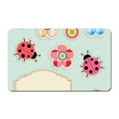 Buttons & Ladybugs Cute Magnet (rectangular) by Simbadda