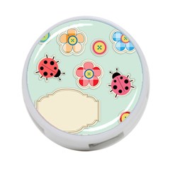 Buttons & Ladybugs Cute 4-port Usb Hub (two Sides)  by Simbadda
