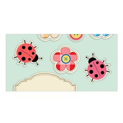 Buttons & Ladybugs Cute Satin Shawl by Simbadda