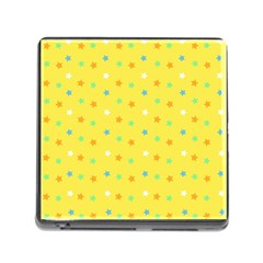 Star Rainbow Coror Purple Gold White Blue Yellow Memory Card Reader (square) by Alisyart