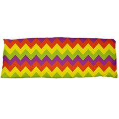 Colorful Zigzag Stripes Background Body Pillow Case Dakimakura (two Sides) by Simbadda