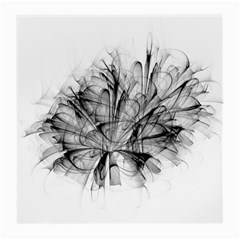 Fractal Black Flower Medium Glasses Cloth (2-side) by Simbadda