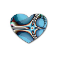 Fractal Beauty Heart Coaster (4 Pack)  by Simbadda