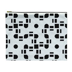Black And White Pattern Cosmetic Bag (xl) by Simbadda