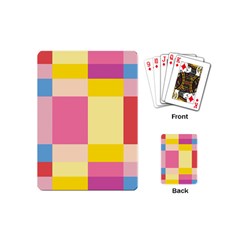 Colorful Squares Background Playing Cards (mini)  by Simbadda