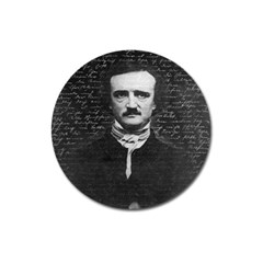 Edgar Allan Poe  Magnet 3  (round) by Valentinaart