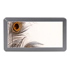 Peacock Feathery Background Memory Card Reader (mini) by Simbadda