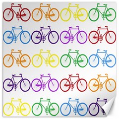 Rainbow Colors Bright Colorful Bicycles Wallpaper Background Canvas 12  X 12   by Simbadda