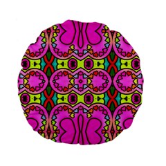 Love Hearths Colourful Abstract Background Design Standard 15  Premium Flano Round Cushions by Simbadda
