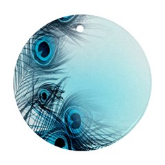 Feathery Background Round Ornament (two Sides) by Simbadda