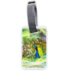 Peacock Digital Painting Luggage Tags (two Sides) by Simbadda